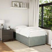 Giroletto senza Materasso Grigio Chiaro 90x190 cm Velluto