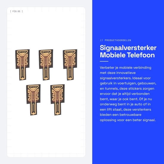 Segnalatore di segnale - 5 pezzi - Amplificatore di segnale - per telefoni cellulari - Etichette - per auto/veicoli - Adatto per tunnel/lavori di costruzione.