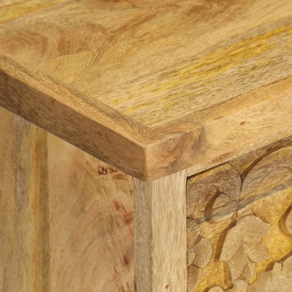 Comodino in Legno Massello di Mango 40x30x50 cm 246152