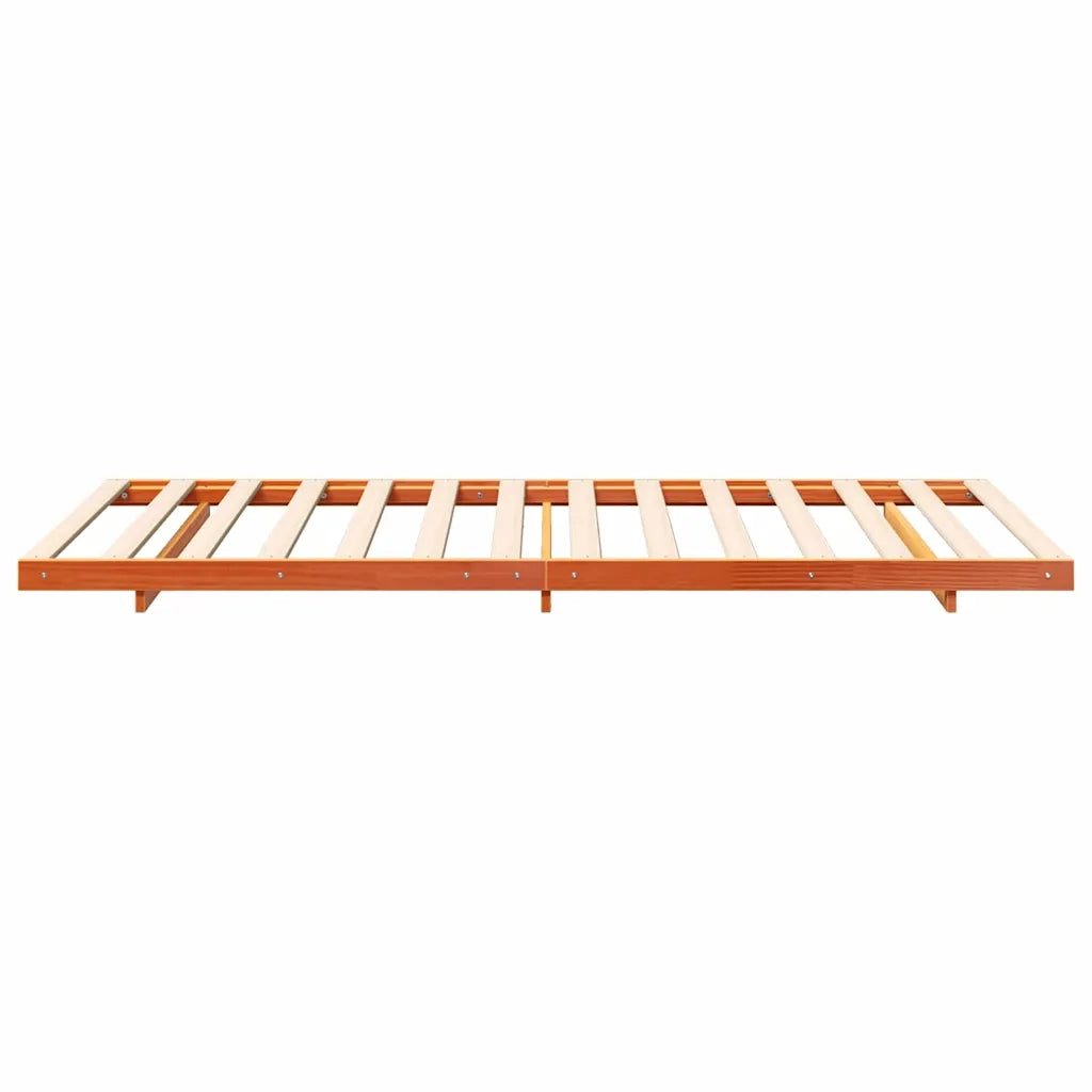 Struttura del letto Marrone cerato 100 x 220 cm Pino massello 873129