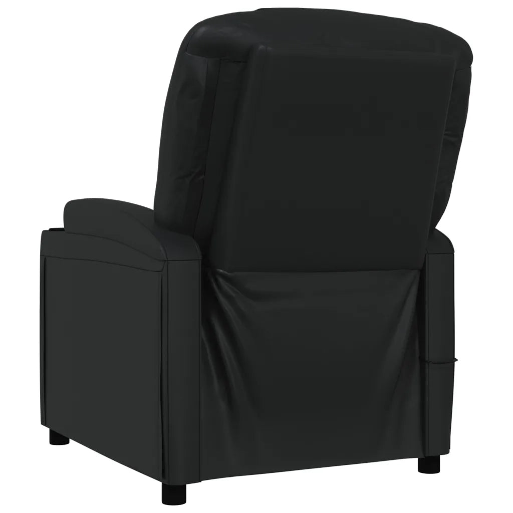 Poltrona Massaggiante Nera in Similpelle 342712