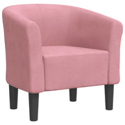 Poltrona | Sedia Relax Cabriolet Rosa in Velluto