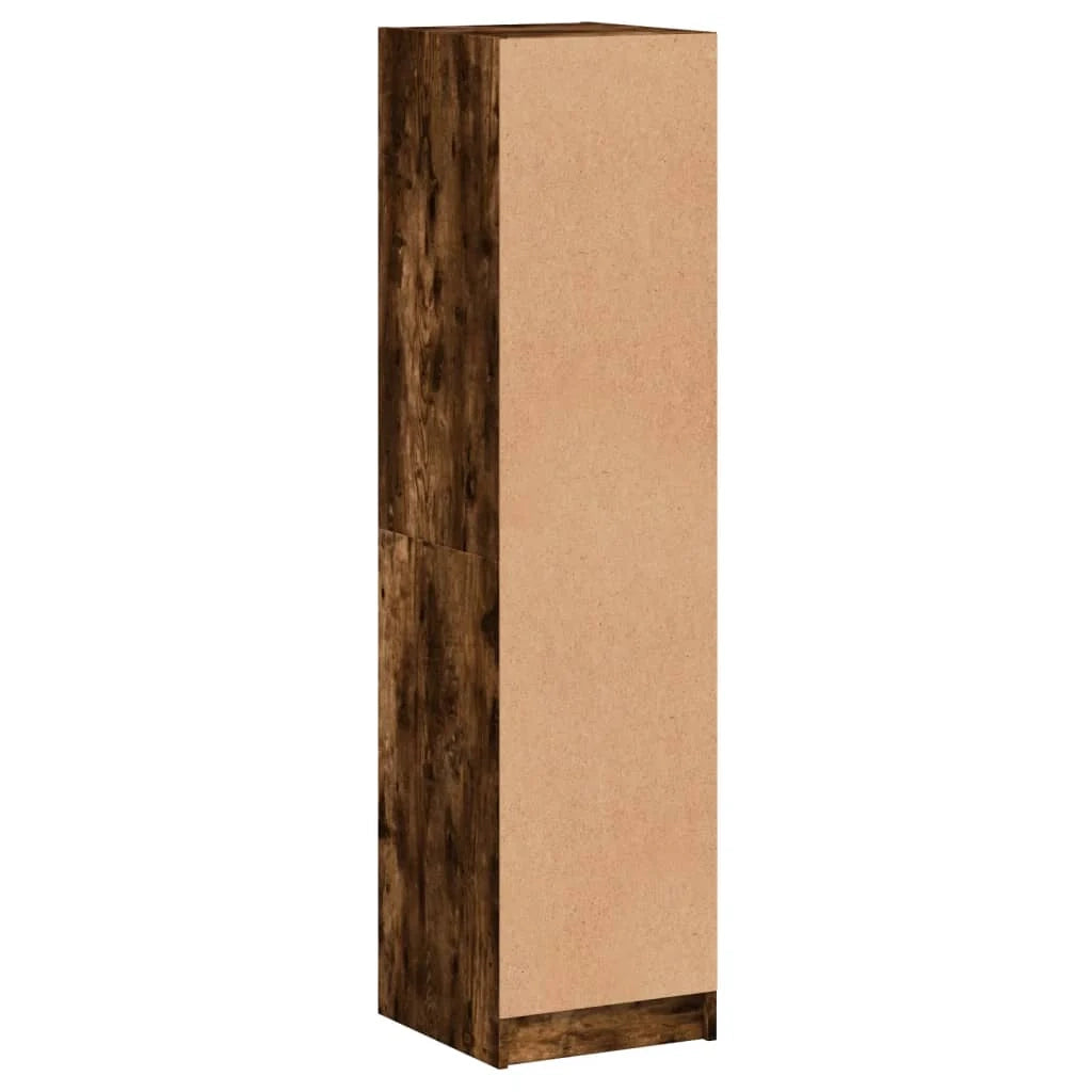 Credenza cassettiera armadio mobile contenitore organizer per cucina soggiorno salotto con anta in vetro 35 x 37 x 142 cm marrone 02_0030097