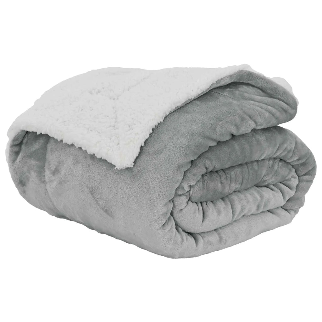 Coperta Grigio 150 x 200 cm Panno 42016986