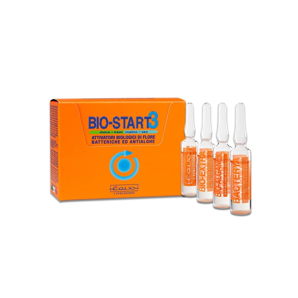 EQUO Bio-Start3 12 fiale - attivatori di flore batteriche e antialghe