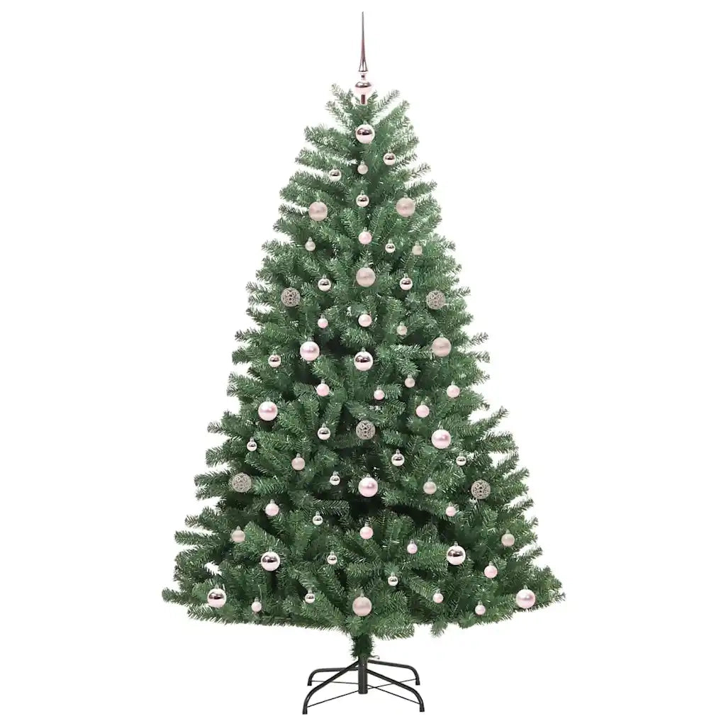 Albero di Natale Artificiale con Rami Pieghevoli Verde 180 cm 3395489