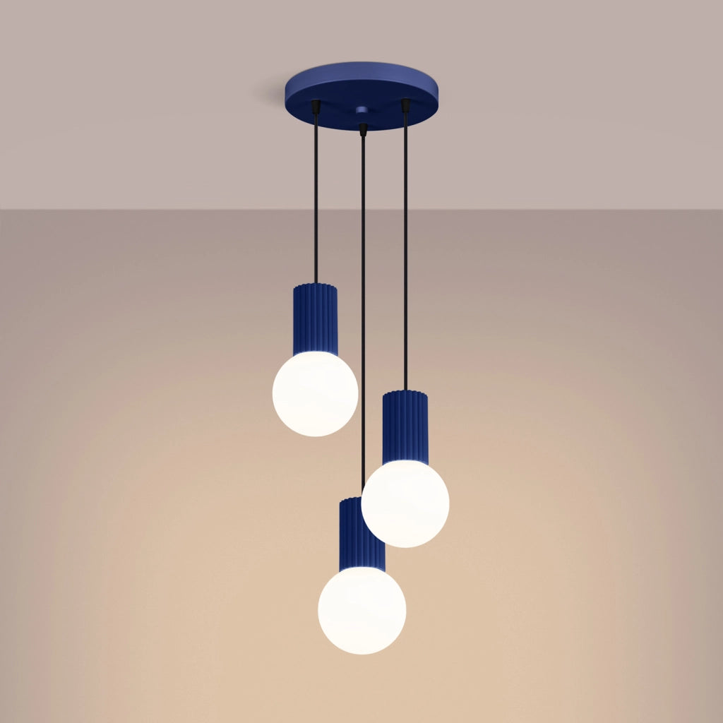 Lampada a sospensione HALO 3P ultramarine
