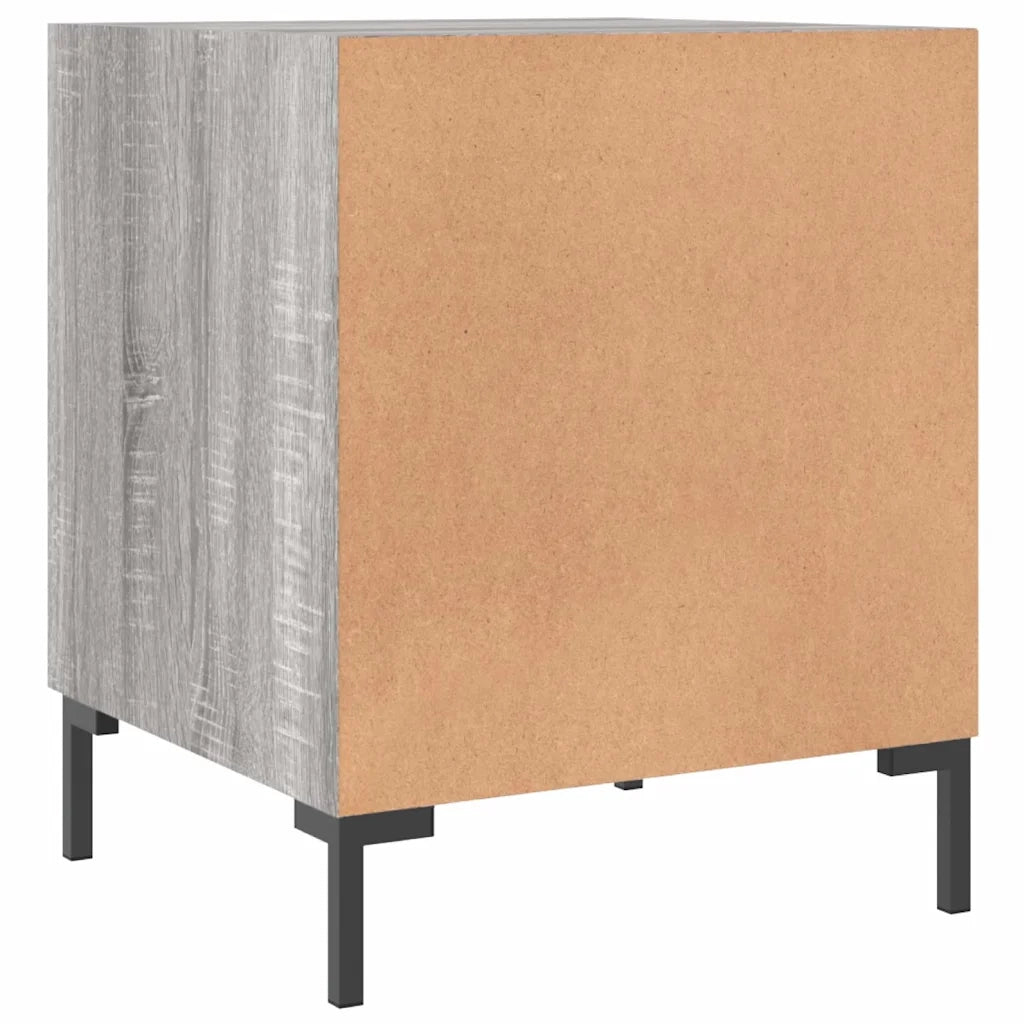 Set di 2 Comodini | Armadio da Notte | Mobiletto da notte Grigio Sonoma 40x40x50 cm in Legno Multistrato