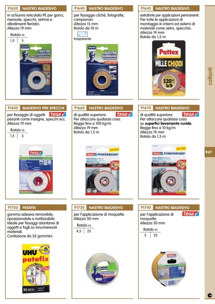 10pz tesa biadesivo powerbond intonaco ml.1,5x19mm cod:ferx.94234