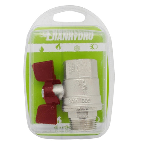 VALVOLA A SFERA MF CON FARFALLA BLISTER- 3/4 DN 20 PN 40- FAIDF- pezzi 1
