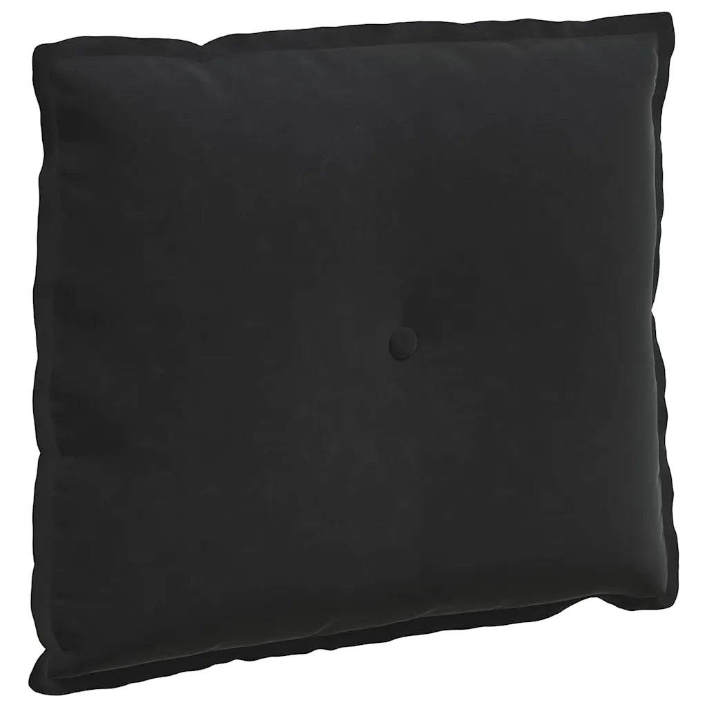 Cuscino per Schiena | Cuscino dorsale Nero 60 x 50 cm Tessuto in Cords