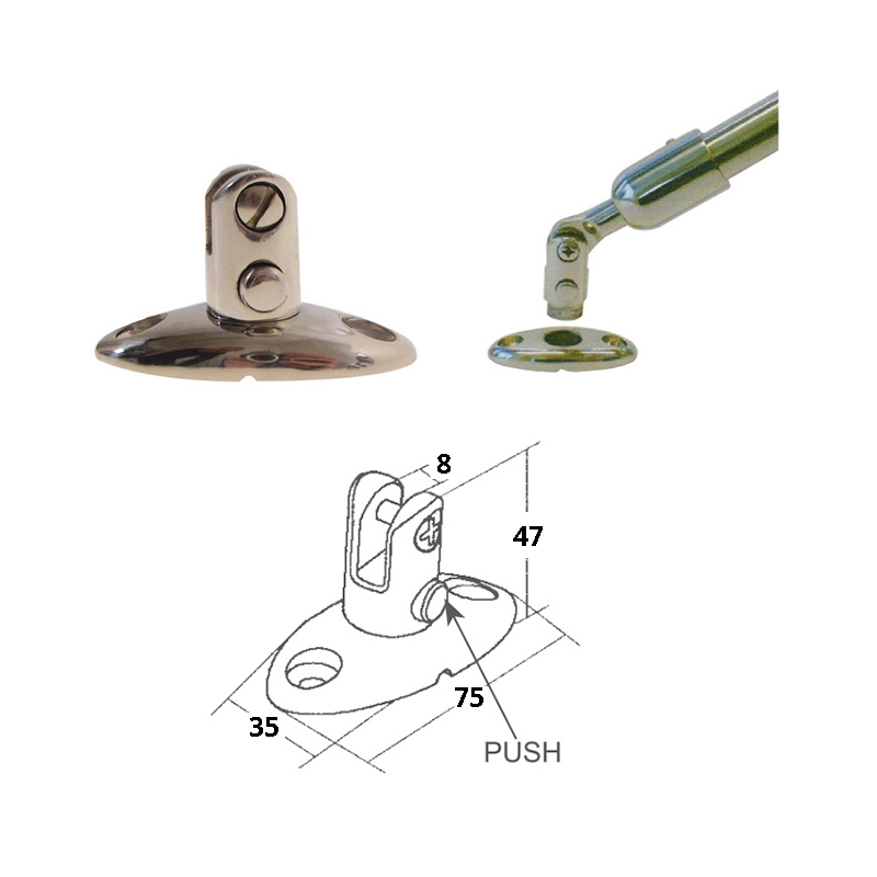 SUPPORTO CON PERNO ESTRAIBILE REMOVABLE PIN JOINT