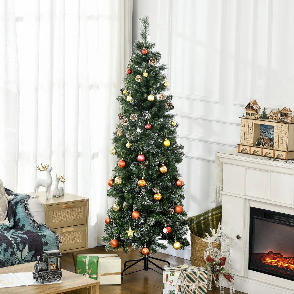 Albero di Natale Artificiale 180 cm 618 Rami con Pigne Verde