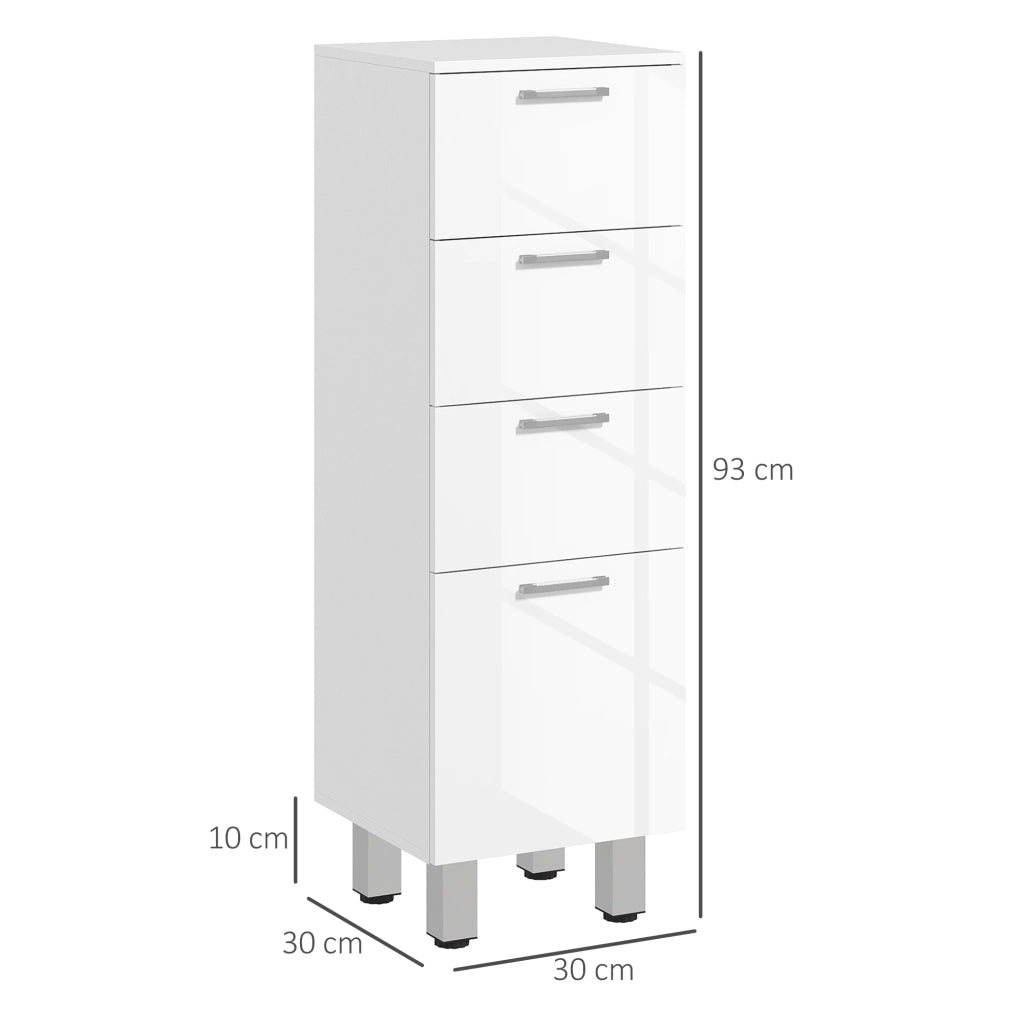 Mobile Bagno con Cassetti ¨C Zephmum ¨C Bianco 30x30x93