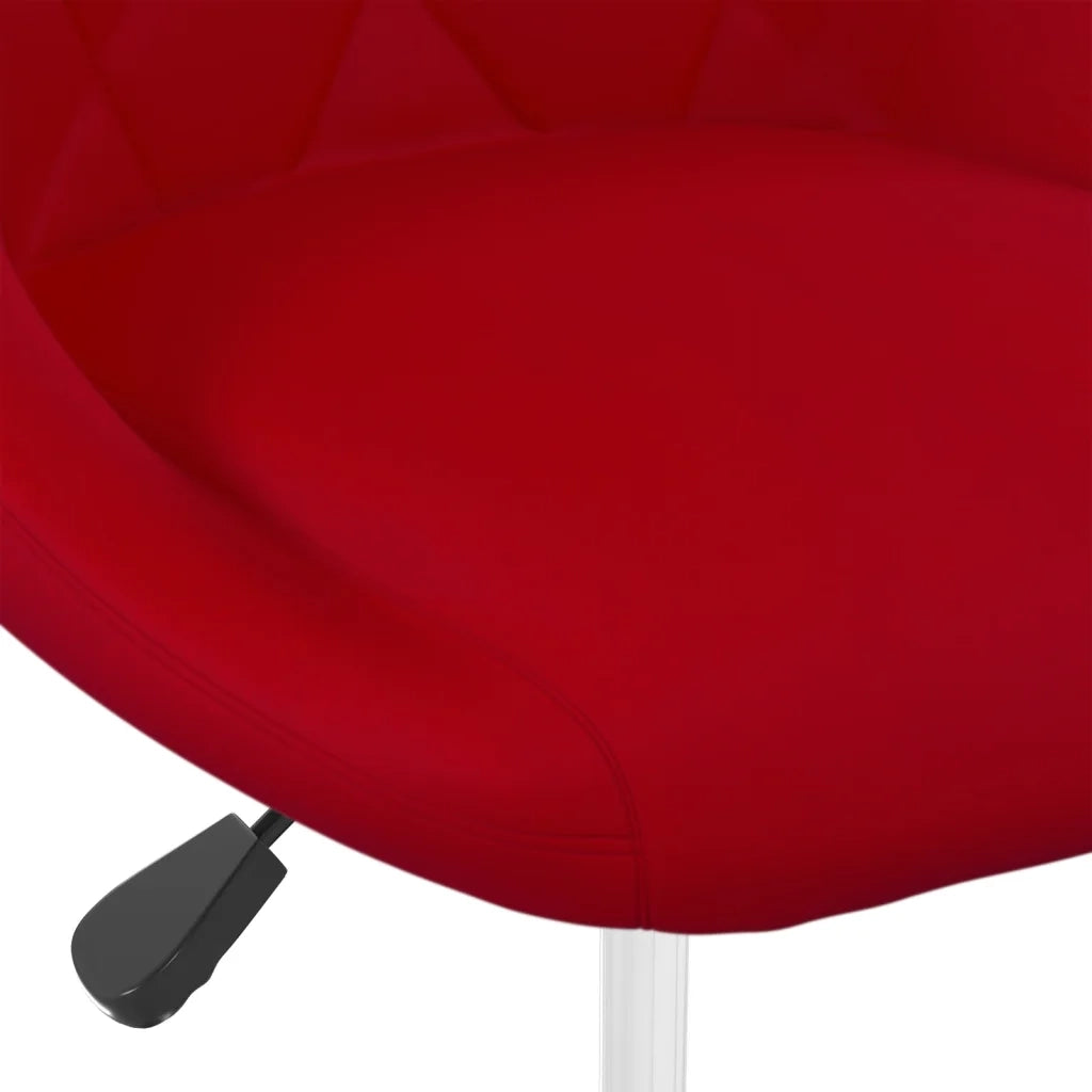 Sedie da Pranzo Girevoli 6 pz Rosso Vino in Velluto 3088775