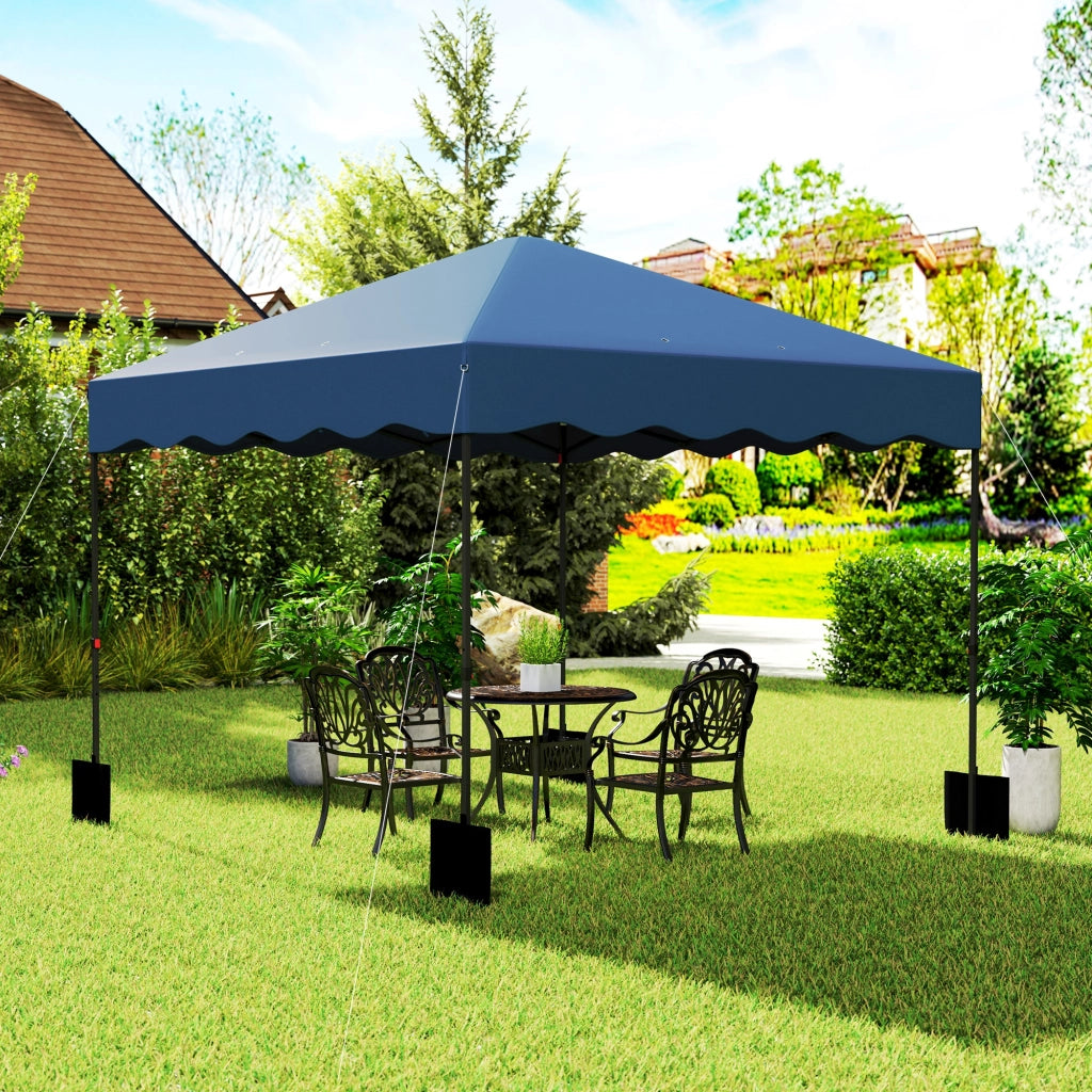 Gazebo Pieghevole 3x3m ¨C Xylo ¨C Protezione UV, Altezza Regolabile, Blu Scuro