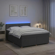 Letto box spring con materasso Grigio Scuro 140 x 200 cm 3452437