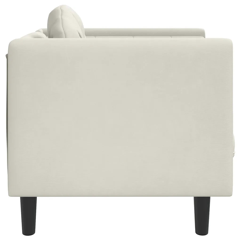 Poltrona | Sedia Relax con Cuscino Crema in Velluto