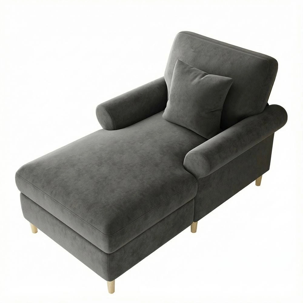 Poltrona relax - Xylo - XXL pieghevole velluto grigio