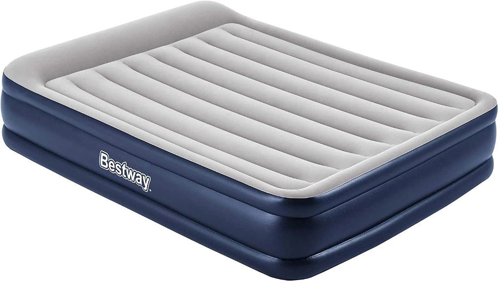 Materassino Airbed Matrimoniale Floccato con Pompa Tritech 203 x 152 x 46 cm