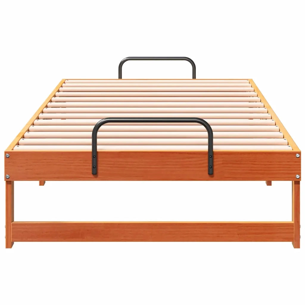Struttura del letto Marrone 90 x 190 cm Pino massello 873153