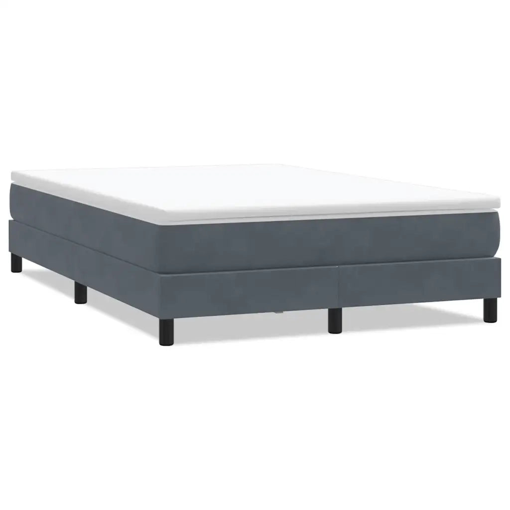Letto a Molle senza Materasso Grigio Scuro 140x220 cm Velluto 3315874