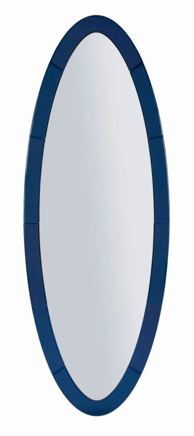 Specchio Da Muro Oslo Blu Cm 55X2X150 Elegante E Funzionale