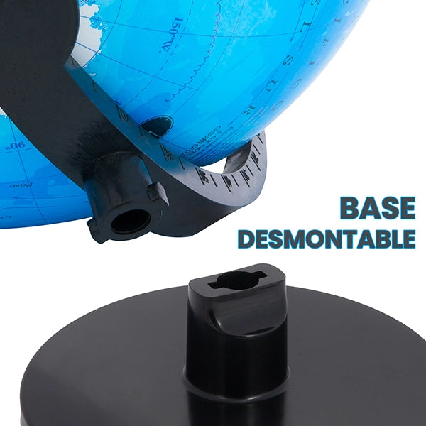 Globo Terrestre ¨C Minimal ¨C Rotante, Mappamondo Educativo per Bambini, Decorazione Casa
