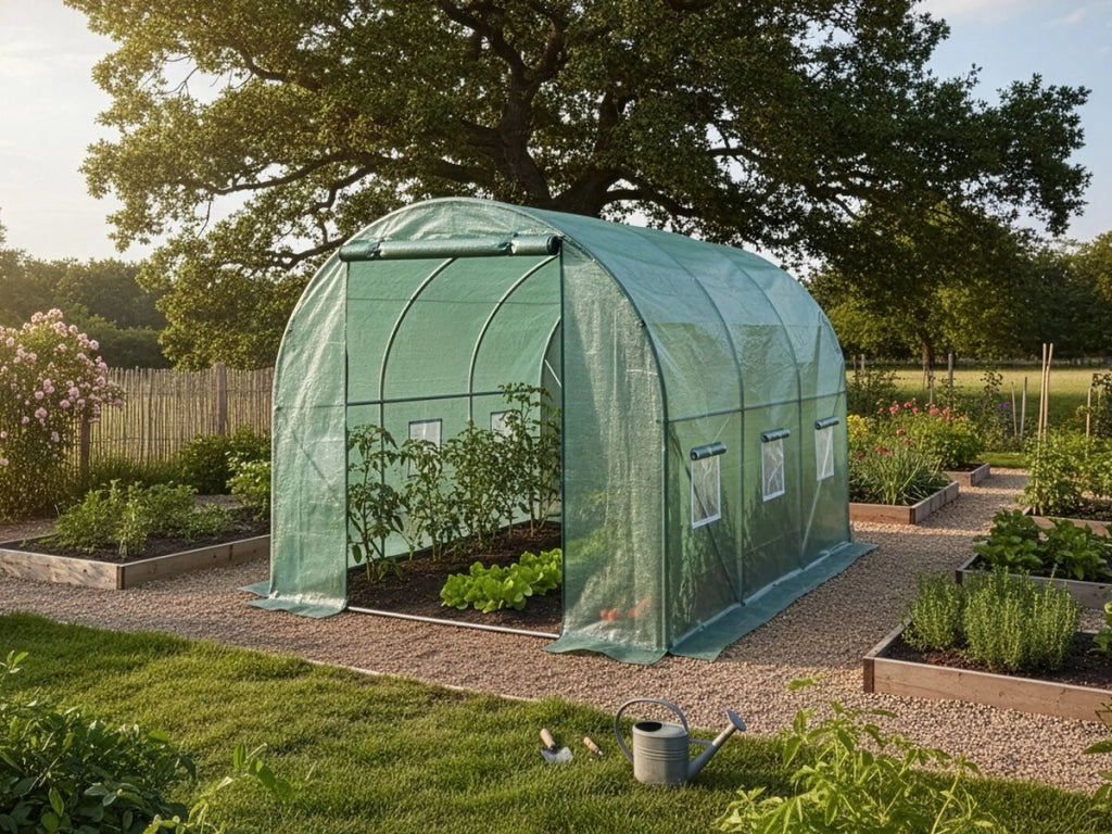 Copertura per serra a tunnel da giardino "Lys" - 6 m² - 130 g - Verde