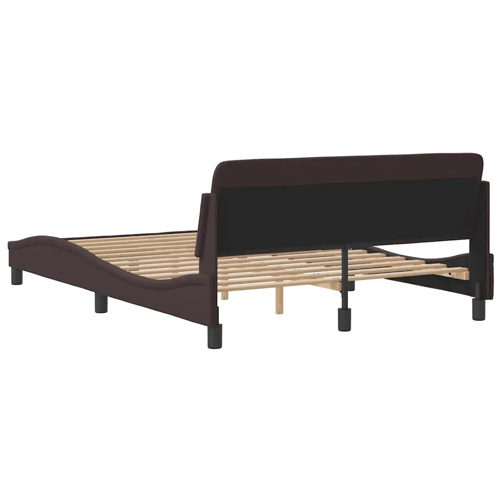 Giroletto-Struttura Letto Dover Marrone Scuro 120x200 cm Tessuto