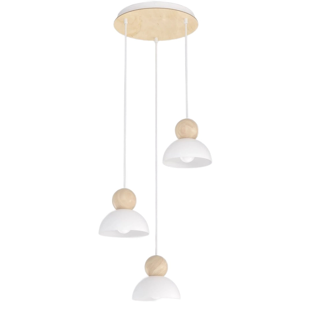Plafoniera KAKI japandi in feltro bianco-beige