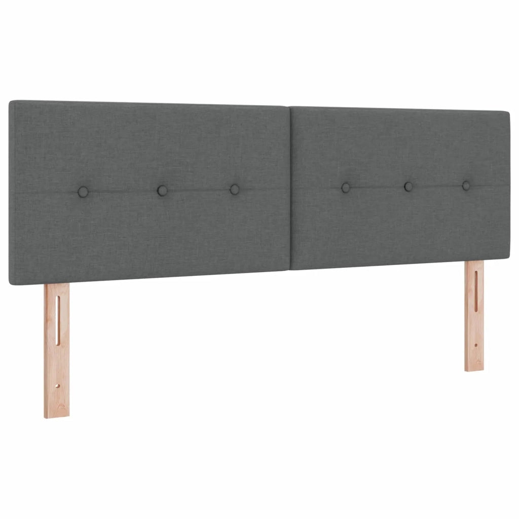 Letto con Box Spring, Materasso e LED Grigio Scuro 140 x 200 cm 3451960