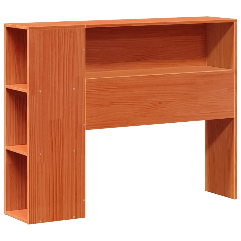 Letto Libreria senza Materasso Marrone Cera 100x200 cm in Pino 3322740