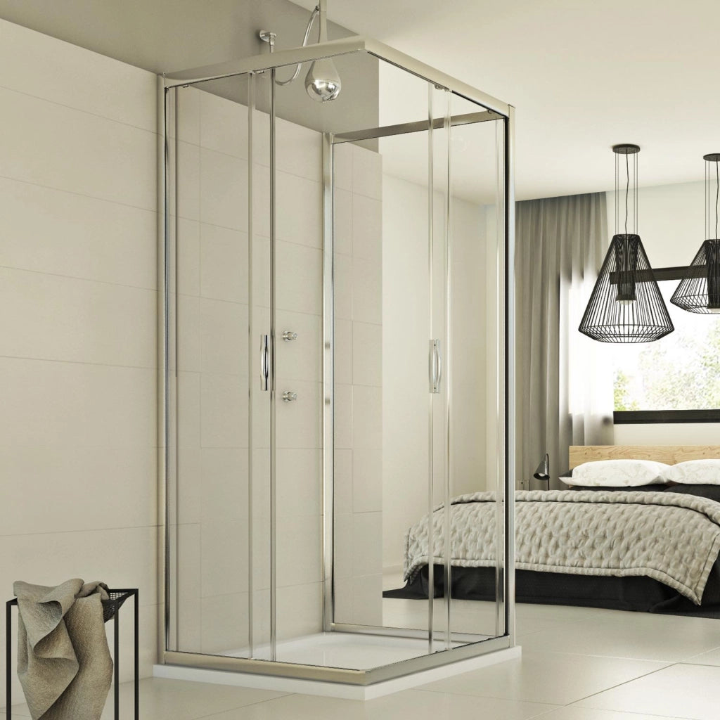 Box Doccia 3 lati 90x80x90 CM H198 trasparente mod. Evolution Trio