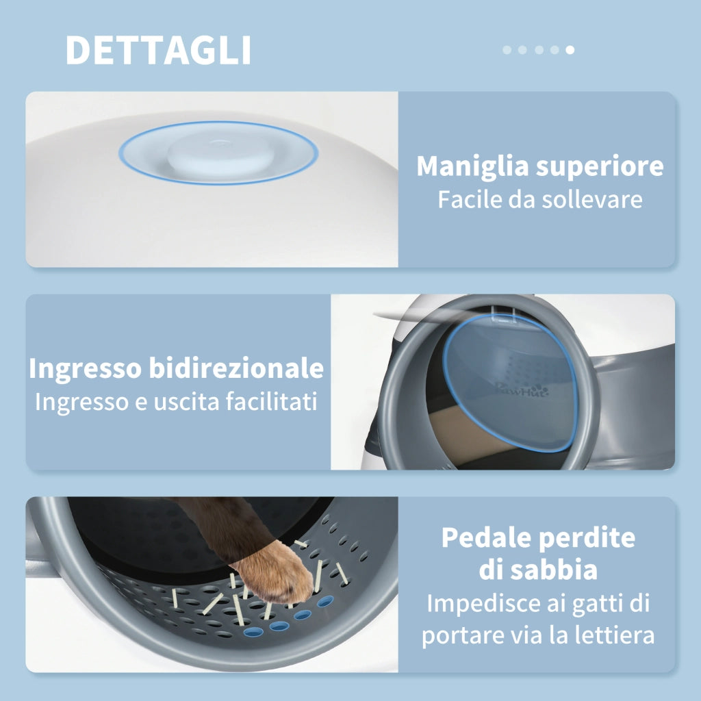 Lettiera per Gatti Pieghevole ¨C Minimal ¨C PP e ABS, 52x41x38 cm