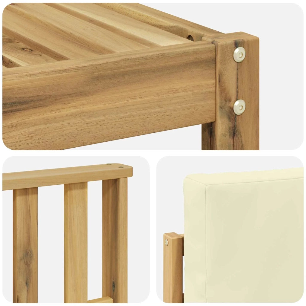 Set di divani da esterno 5 pz Bianco e Crema 3387484