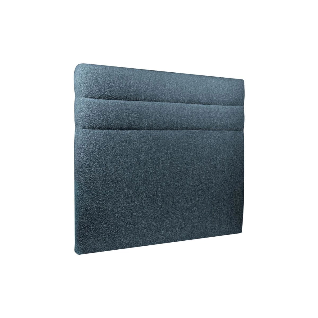 Letto 200x200 cm con testiera in linea - tessuto bouclé