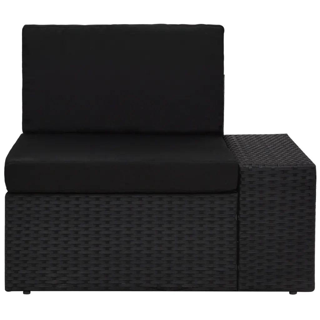 Set Divani da Giardino 9 pz con Cuscini in Polyrattan Nero 3067138