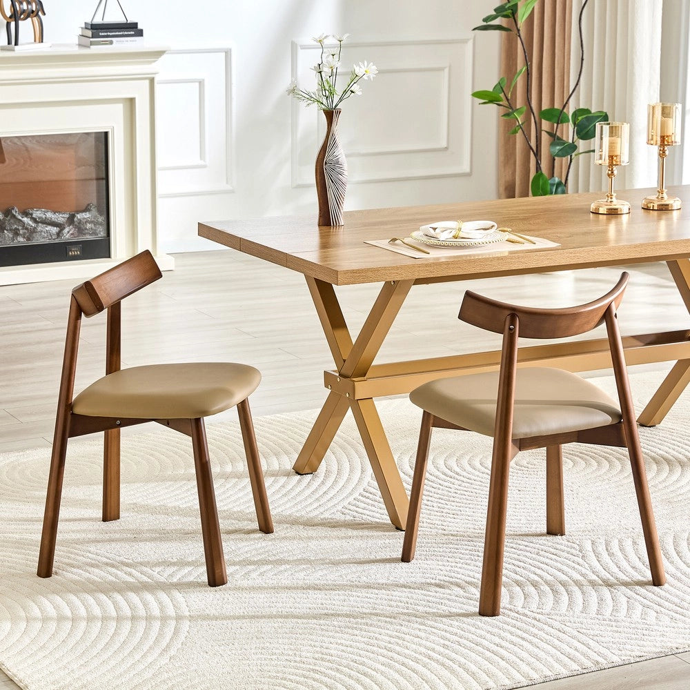 Set 2 Sedie da Pranzo Imbottite ¨C MINIMAL ¨C Legno, Schienale Ergonomico, Moderne