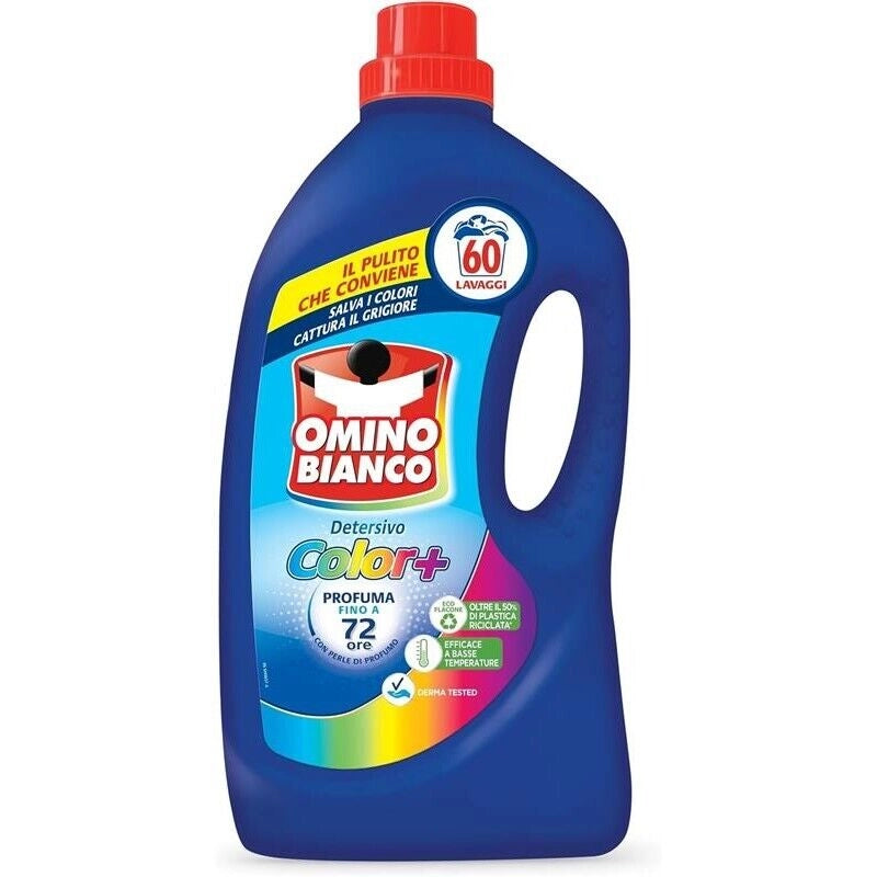 OMINO BIANCO DETERSIVO LIQUIDO DA 2,4 LT E 60 LAVAGGI LINEA COLOR +