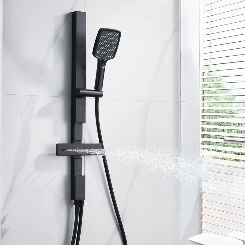 Saliscendi con bodyjets nero Aquasanit - serie Osaka