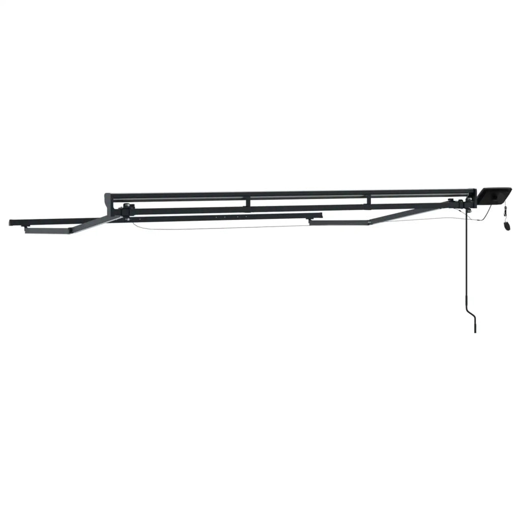 Cornice per Tenda Manuale con LED Antracite 2,5 x 2 m Alluminio 42024806