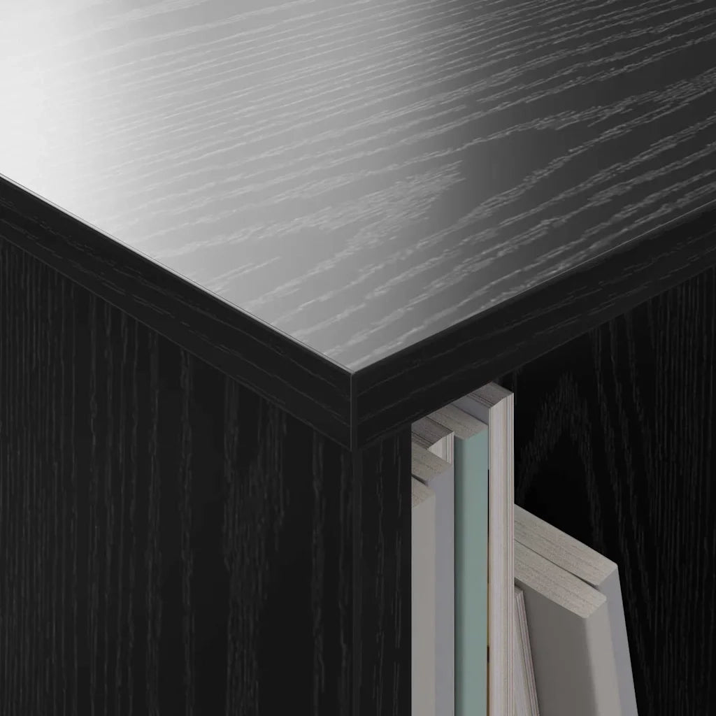 Scaffale per riviste Rovere Nero 35 x 30 x 45 cm 890970