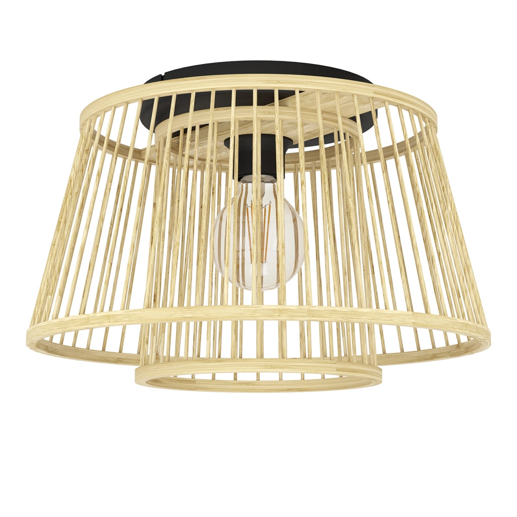 Plafoniera Vintage Hykeham Acciaio Nero 1 Luce E27