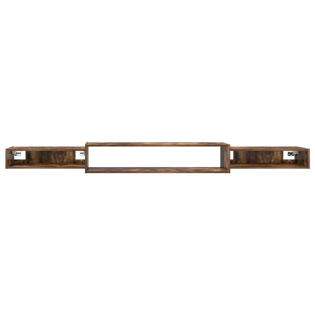 Mobile TV da Parete A parete-Credenza per TV sospesa Rovere Fumo 220 x 28 x 21 cm