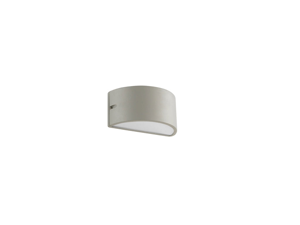 APPLIQUE LINUS SILVER 1 LUCE ATTACCO E27 L.25CM BIEMISSIONE IP44