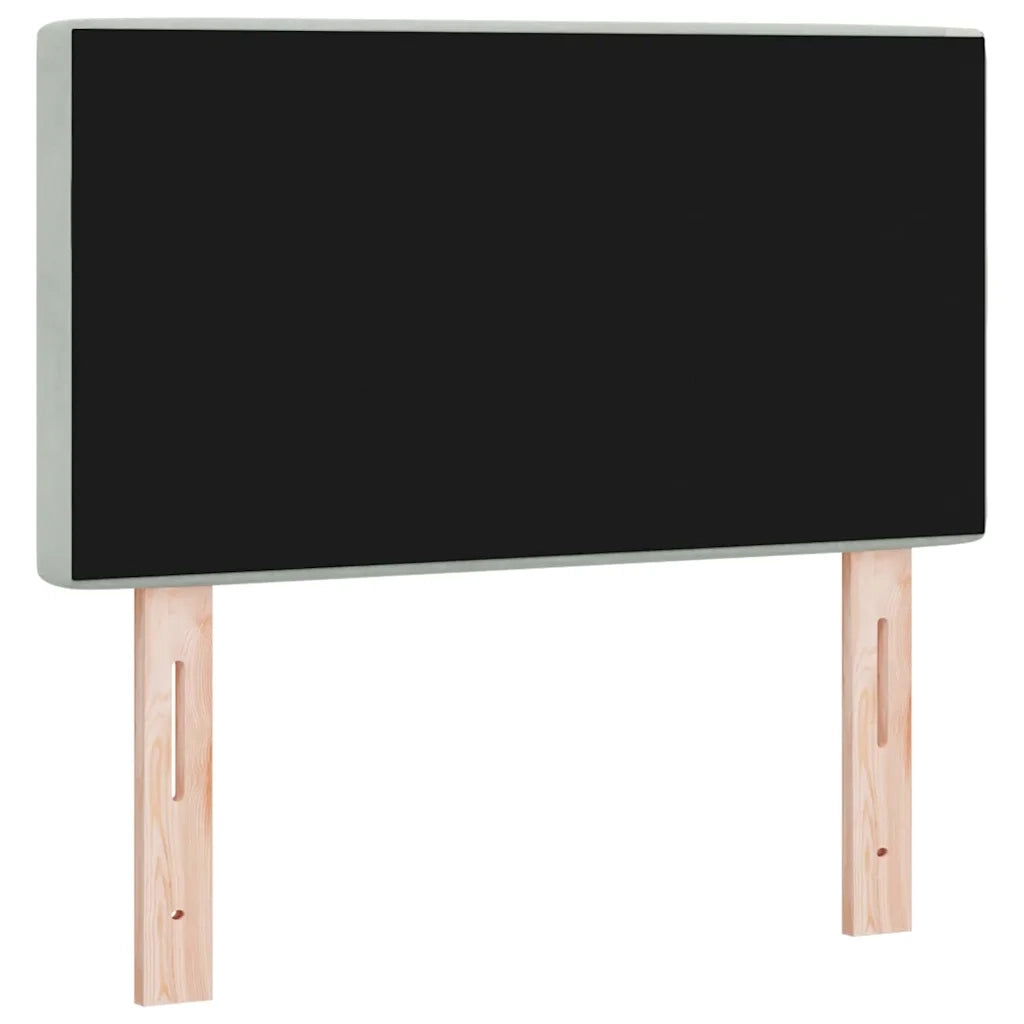 Testiera | Testata Grigio chiaro 80 cm Velluto