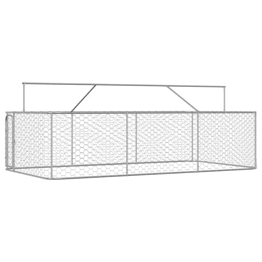 Gabbia per Cani da Esterno con Tetto-Cassa per cani 400x200x150 cm