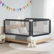 Sponda Letto Sicurezza Bambini Grigio Scuro 180x25 cm Tessutocod mxl 97298