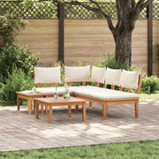 Set Divano da Giardino 4 pcs Marrone e Crema 3356864